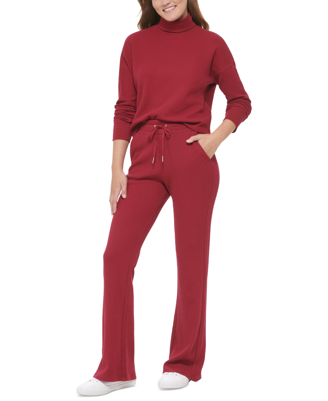 CALVIN KLEIN Performance High Rise Drawstring Flare Pants