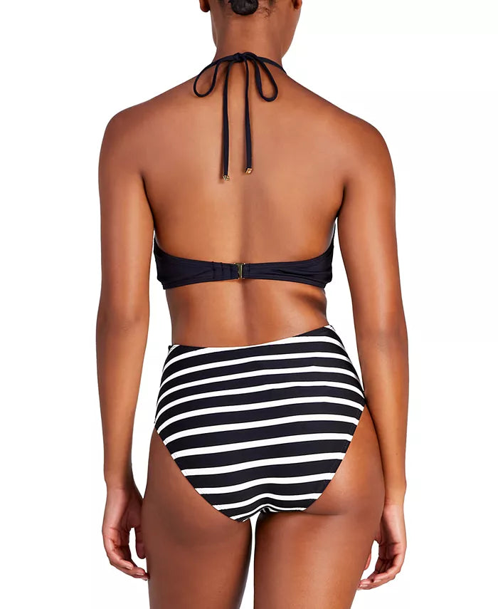 kate spade new york Halter Cutout One Piece Swimsuit