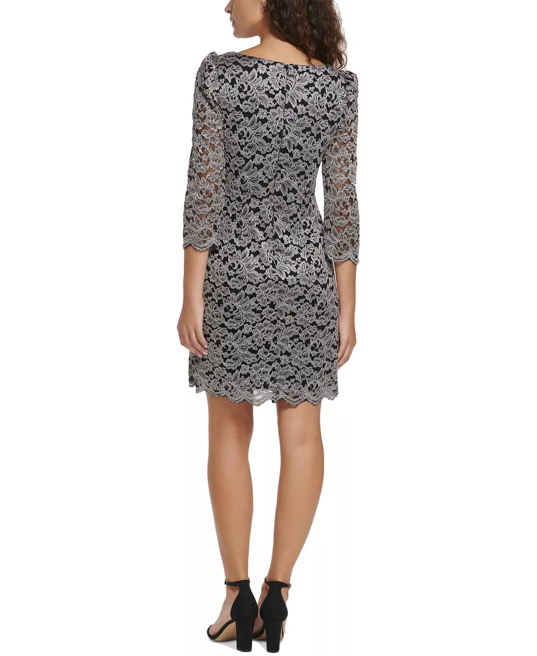 Jessica Howard 3/4-Sleeve Lace Dress