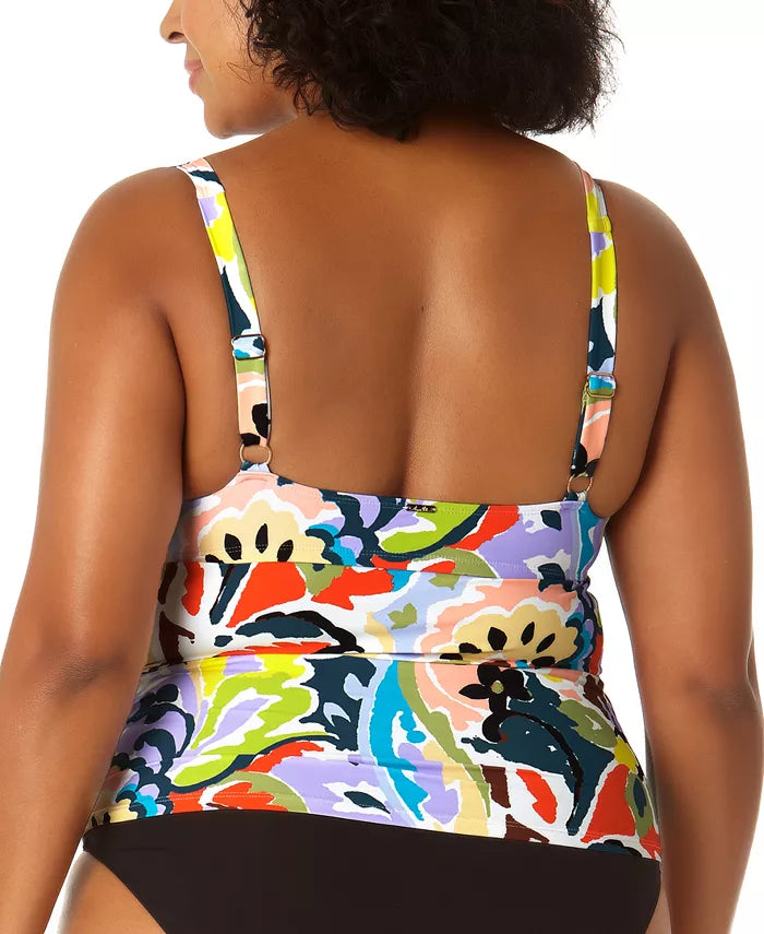Anne Cole Twisted Printed Tankini Top