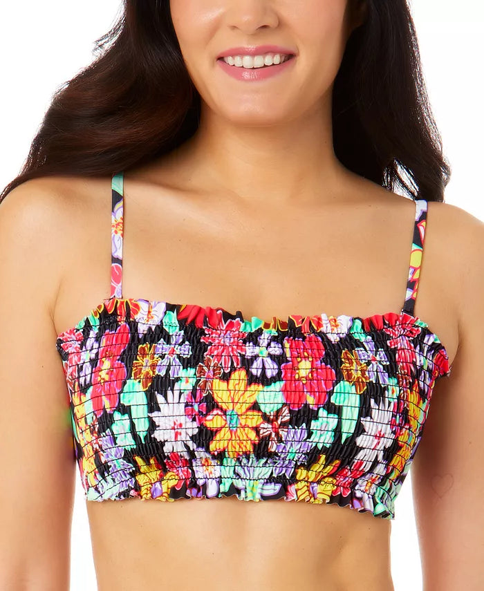 Salt + Cove Penny Lane Smocked Bandeau Bikini Top