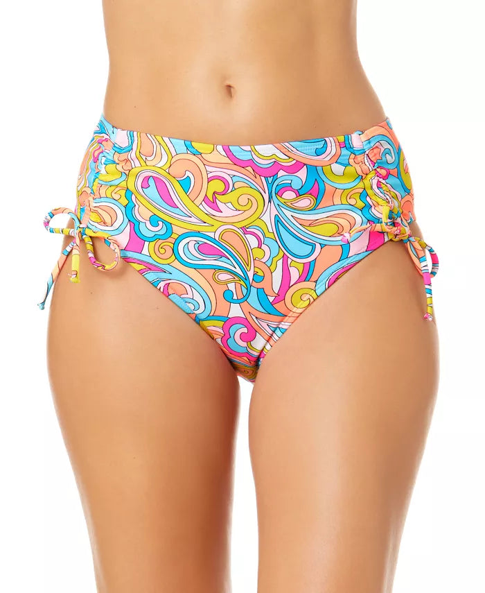 Salt + Cove Juniors' Swirl Girl Side-Tie High-Waist Bikini Bottom
