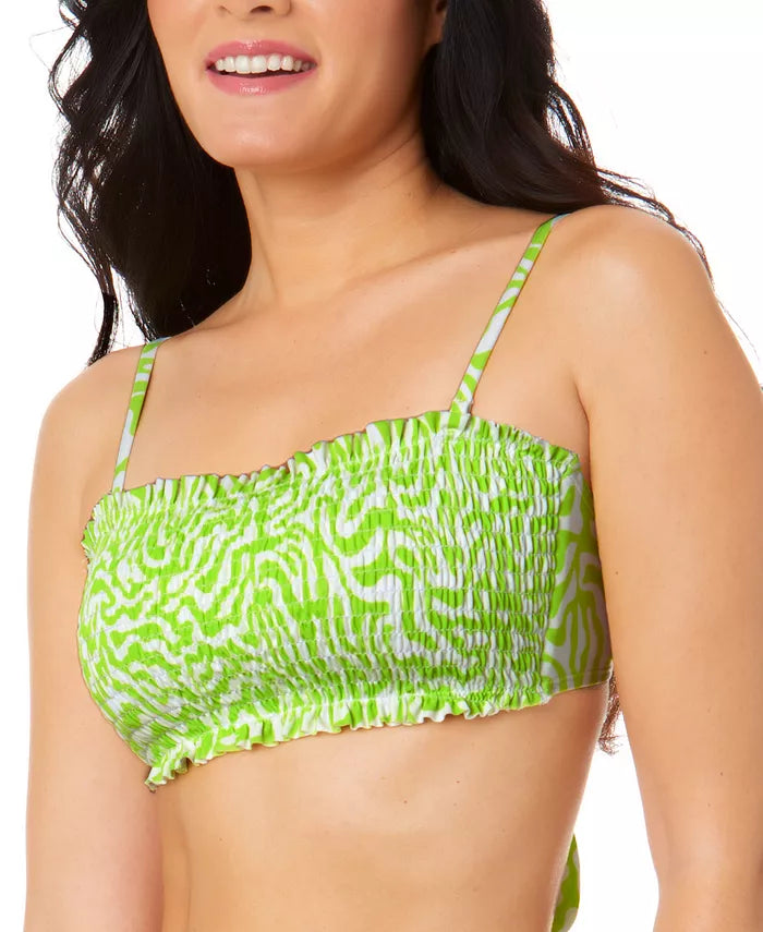 Salt + Cove Juniors' Zoorama Smocked Bandeau Bikini Top