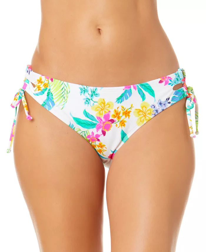 Salt + Cove Retro Hibiscus Lace-Up Hipster Bikini Bottoms