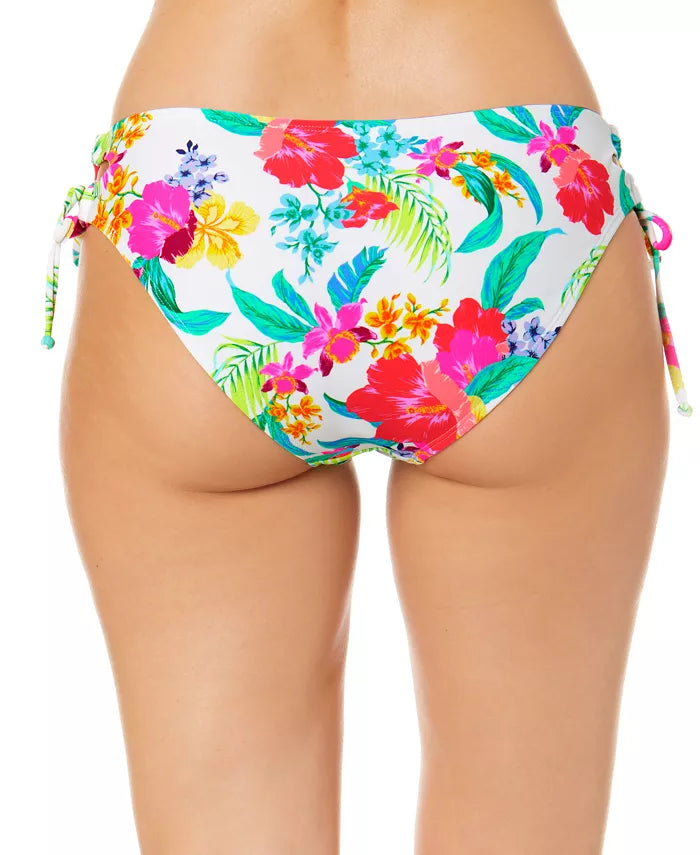 Salt + Cove Retro Hibiscus Lace-Up Hipster Bikini Bottoms