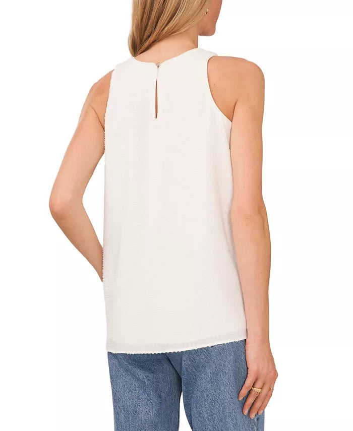 Vince Camuto Shirred-Neck Sleeveless Blouse