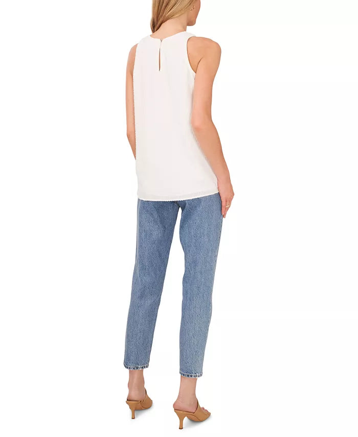 Vince Camuto Shirred-Neck Sleeveless Blouse