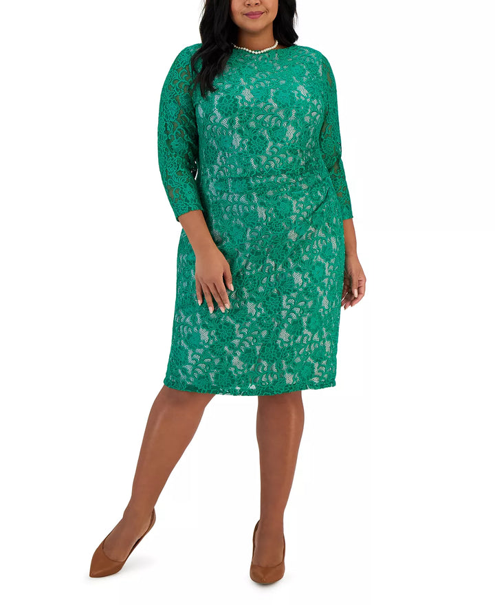 Kasper Plus Size Laurissa Lace Sheath Dress