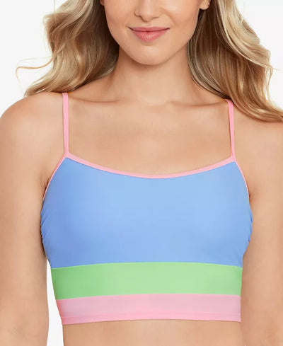Salt + Cove Colorblocked Longline Bikini Top