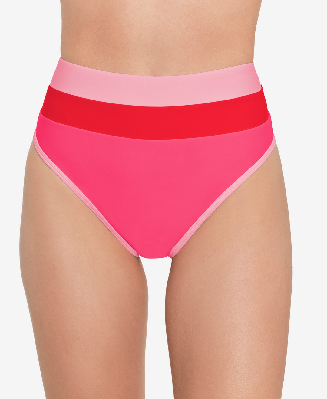 Salt + Cove Colorblocked High-Waist Bikini Bottoms