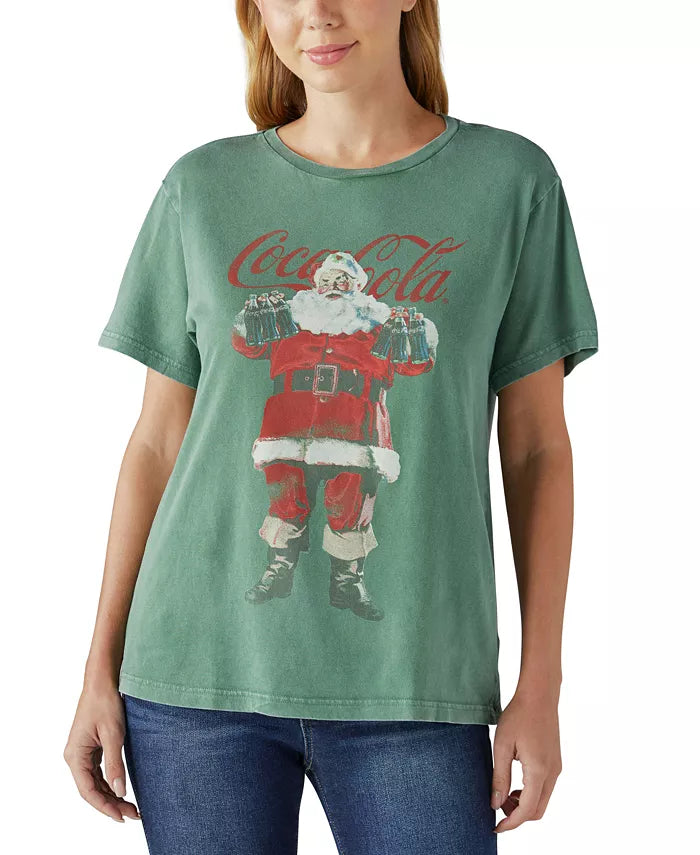 Lucky Brand Cotton Santa Claus Coca-Cola Tee