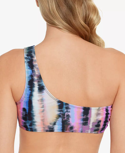 Salt + Cove Tie-Dyed One-Shoulder Bikini Top
