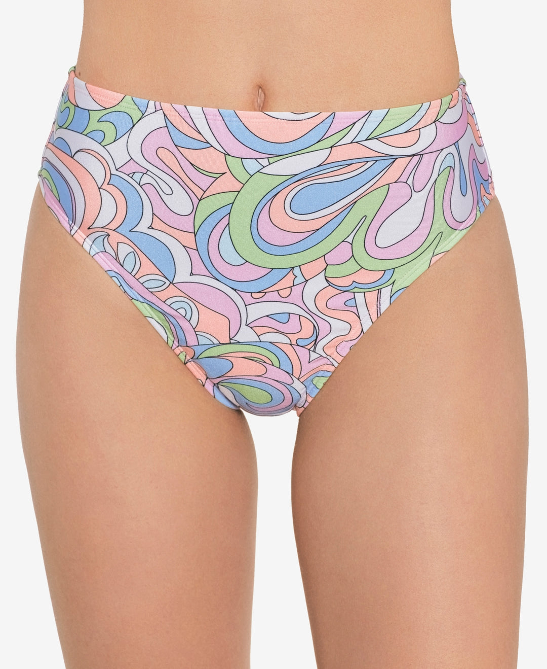 Salt + Cove Blossomed Printed High-Waist Bikini Bottoms