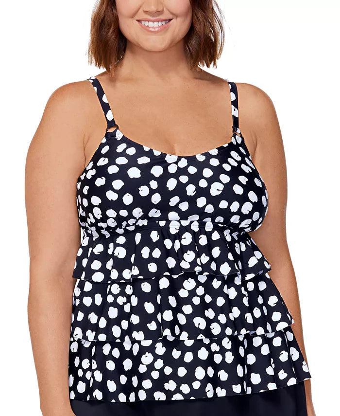 Island Escape Triple-Tiered Underwire Tankini Swim Top
