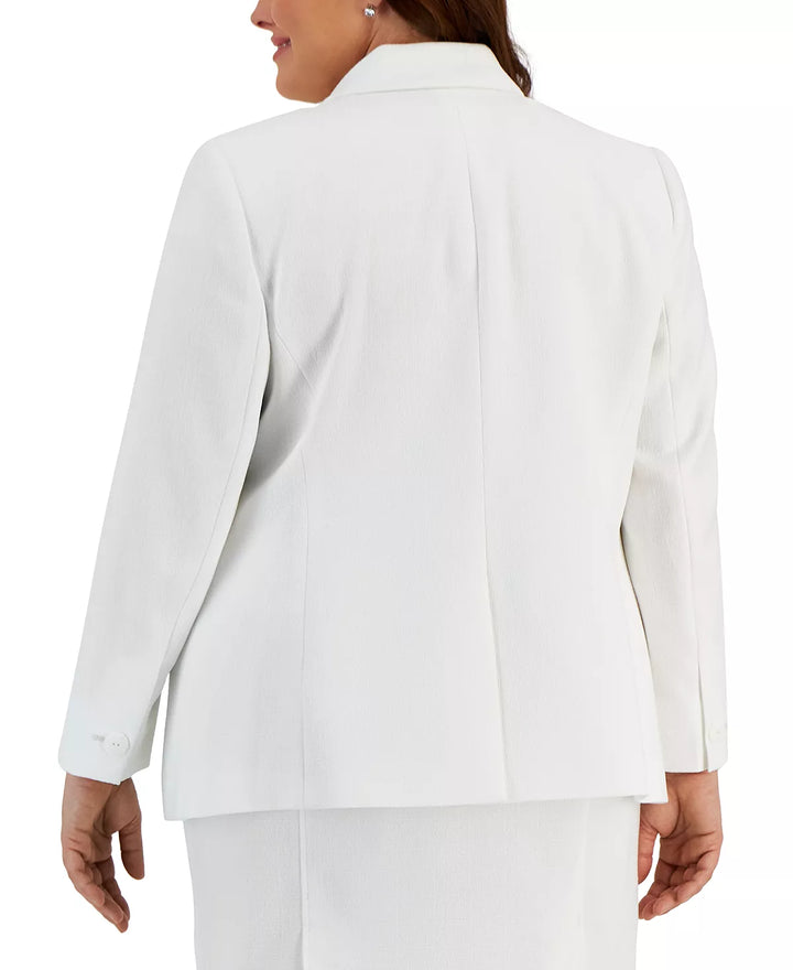 Kasper Plus Size Three-Button Peak Lapel Jacket