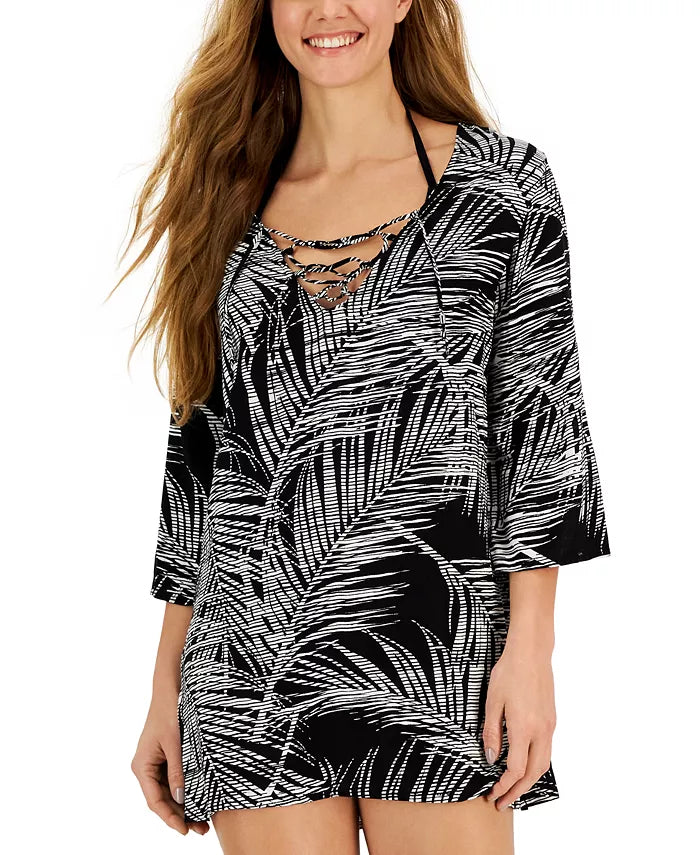 J Valdi Lace-Up Tunic Cover-Up