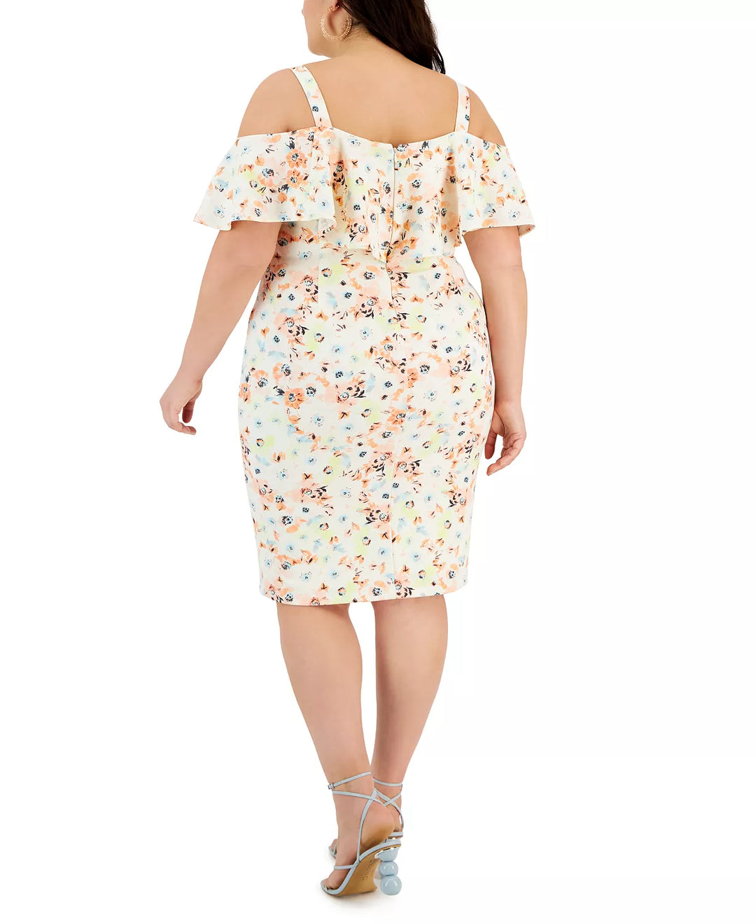 Rachel Rachel Roy Plus Size Marcella Floral-Print Cold-Shoulder Dress