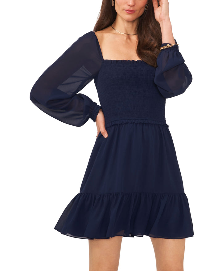 1.STATE Smocked Ruffled Dress