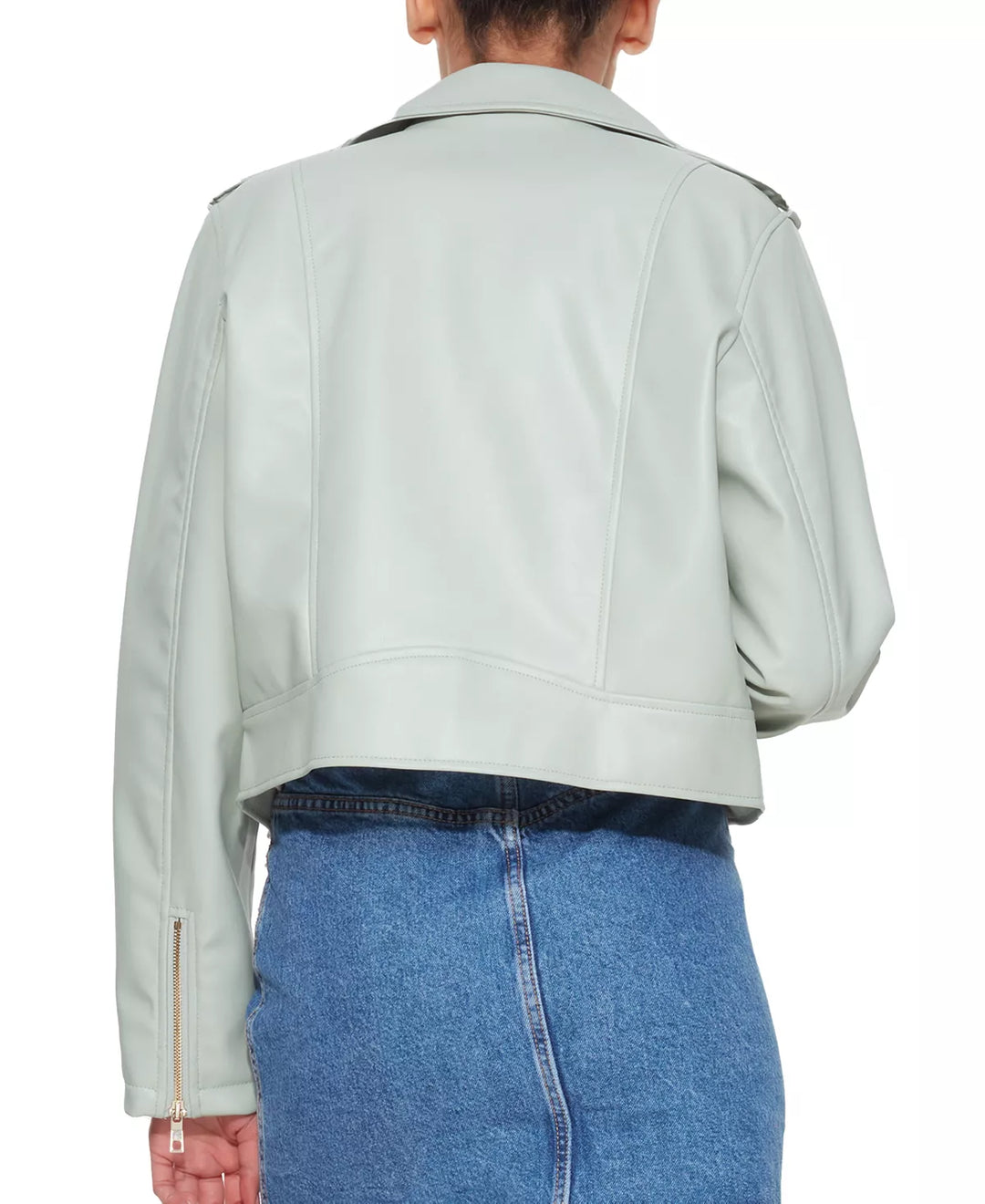 Black Tape Long-Sleeve Moto Jacket