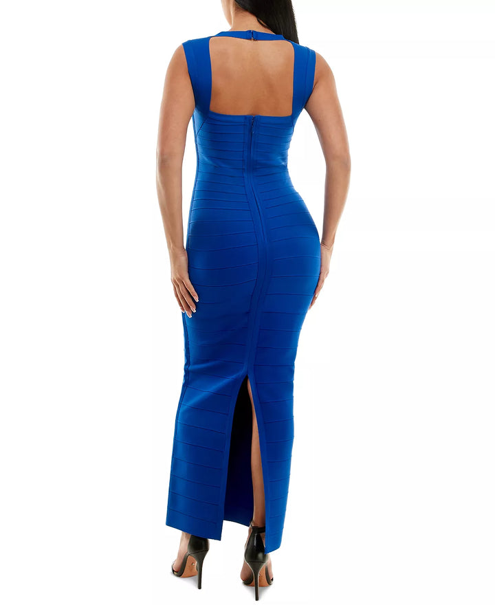 bebe Bandage-Detail V-Neck Bodycon Gown