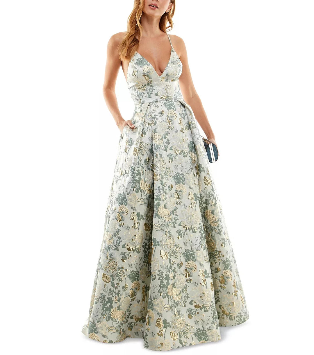 B. Darlin Juniors' Jacquard Ball Gown DGFOutlet B. Darlin Juniors' Jacquard Ball Gown DGFOutlet