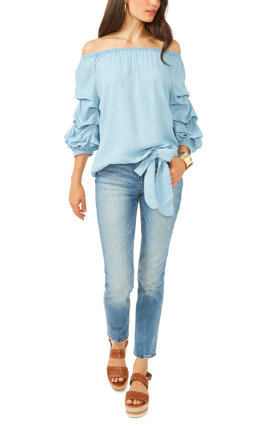 VINCE CAMUTO Off The Shoulder Balloon Sleeve Top