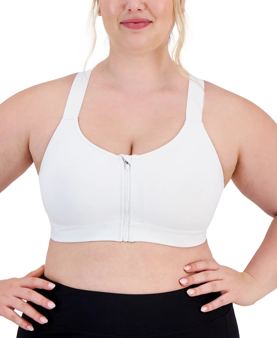 ID Ideology Plus Size High-Impact Zip-Front Sports Bra