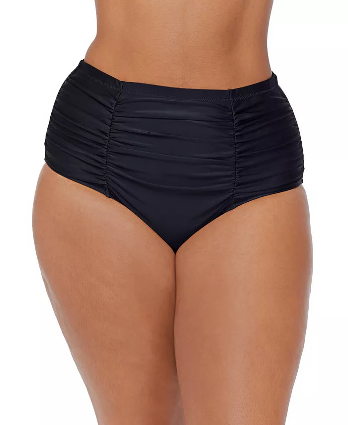 Raisins Curve Solid Ruched Costa Swim Bottoms