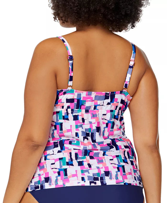 Raisins Curve Trendy Plus Size Calabasas Aries Tankini Top