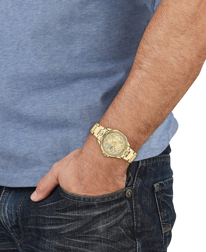 Versus Versace Men's 6E Arrondissement Gold Ion Plated Bracelet Watch 46mm