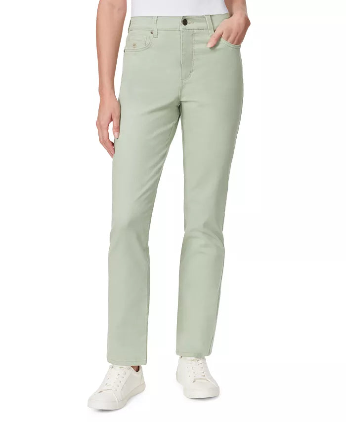 Gloria Vanderbilt Amanda Colored Twill Straight-Leg Jeans