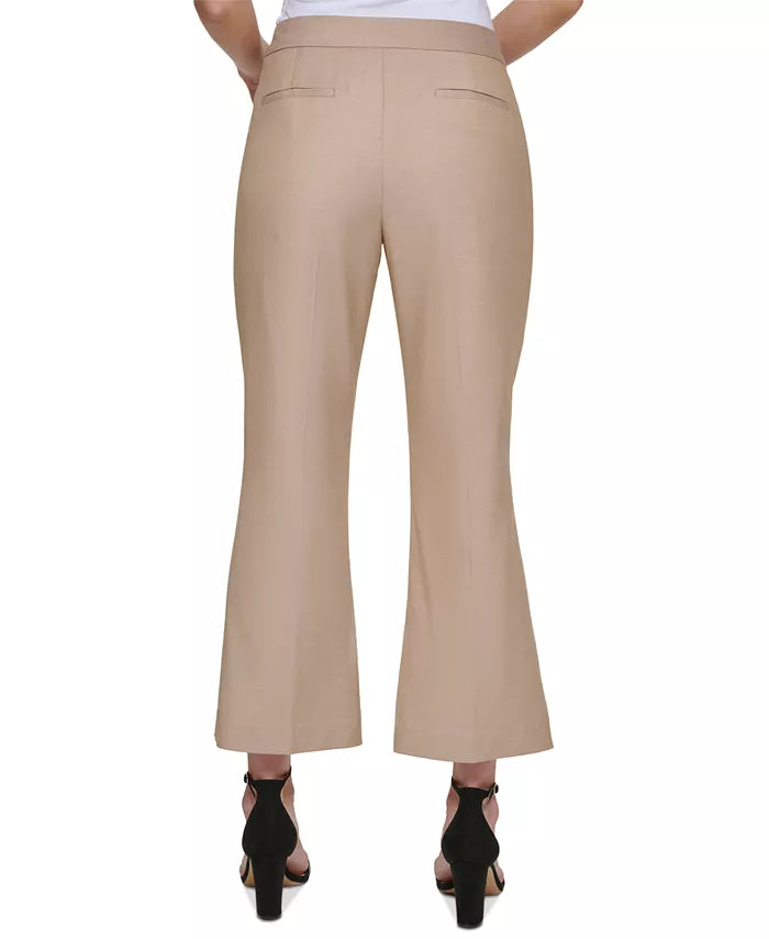 DKNY Mid-Rise Cropped Wide-Leg Pants