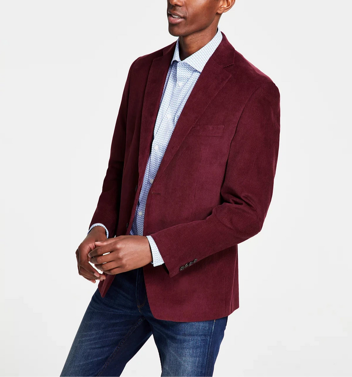 Michael Kors Men's Stretch Corduroy Solid Sport Coat