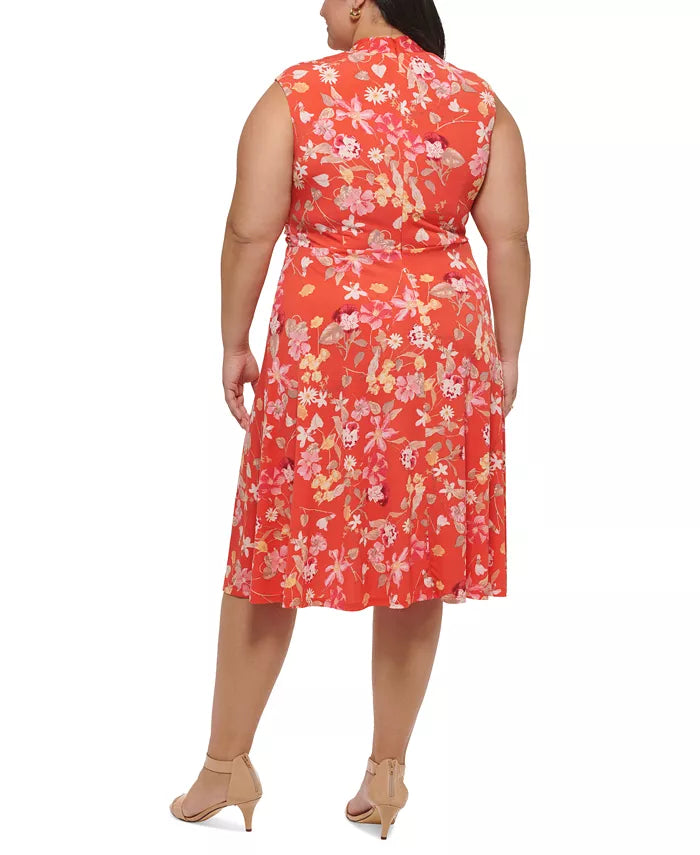 Jessica Howard V-Neck Midi Fit & Flare Dress DGFOutlet Jessica Howard V-Neck Midi Fit & Flare Dress DGFOutlet