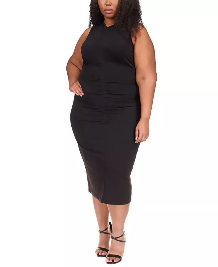 MICHAEL MICHAEL KORS Plus Size Sleeveless Ruched Dress