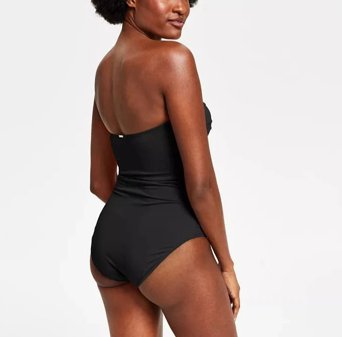 Anne Cole Twist-Front Ruched One-Piece Swimsuit