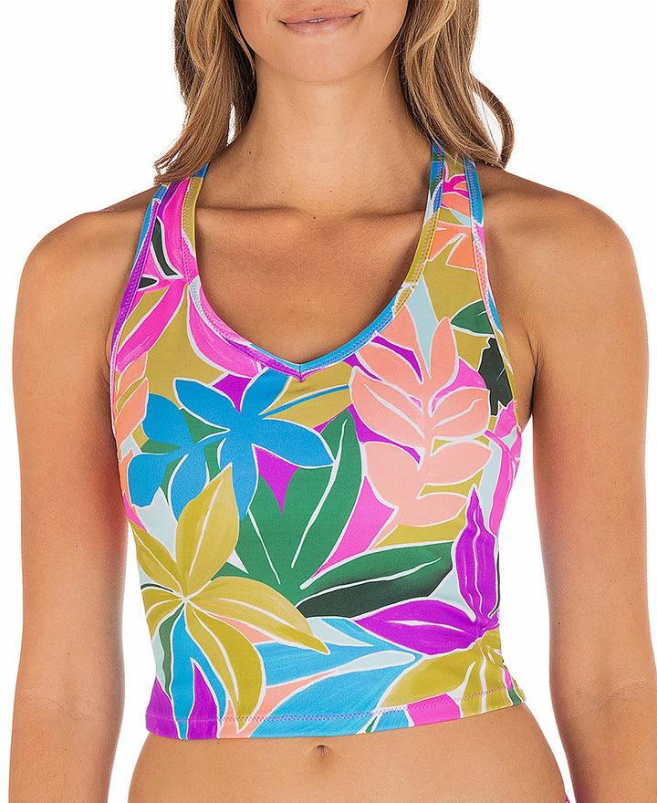 Hurley Juniors' Mas Isla Racerback Tankini Top