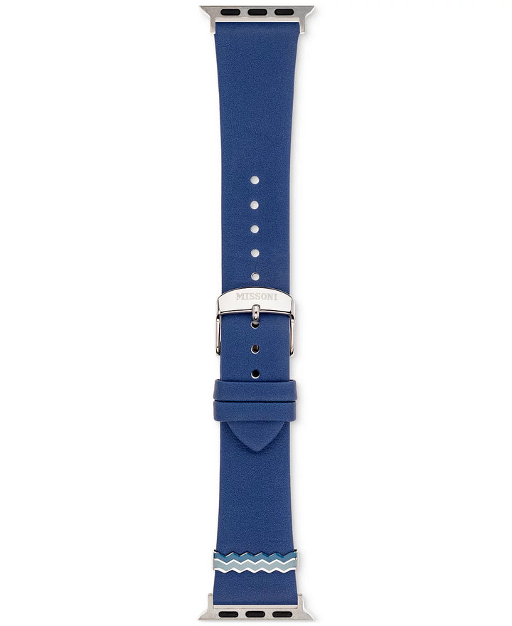 Missoni Blue Zigzag Leather Strap for Apple Watch®