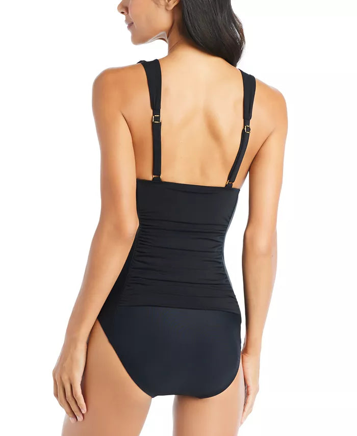 Beyond Control Solid Plunge V-Neck One-Piece Swimsuit