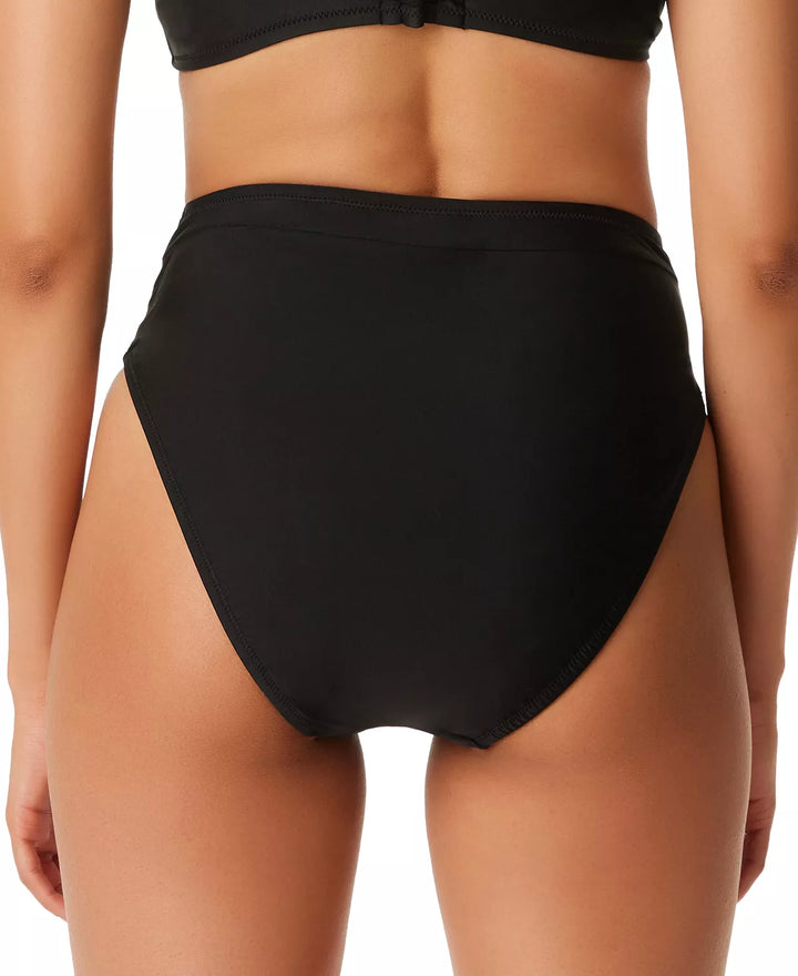 Bar III Matte Mesh-Trimmedd High-Leg Bikini Bottoms