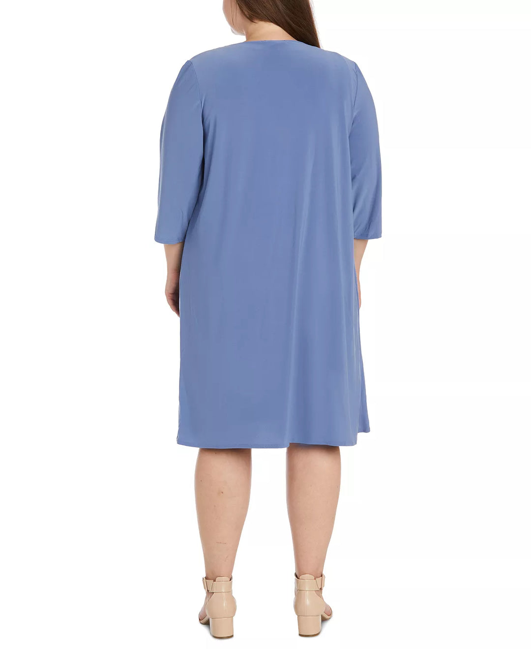 R & M Richards Plus Size 3/4-Sleeve Jacket and Printed Dress