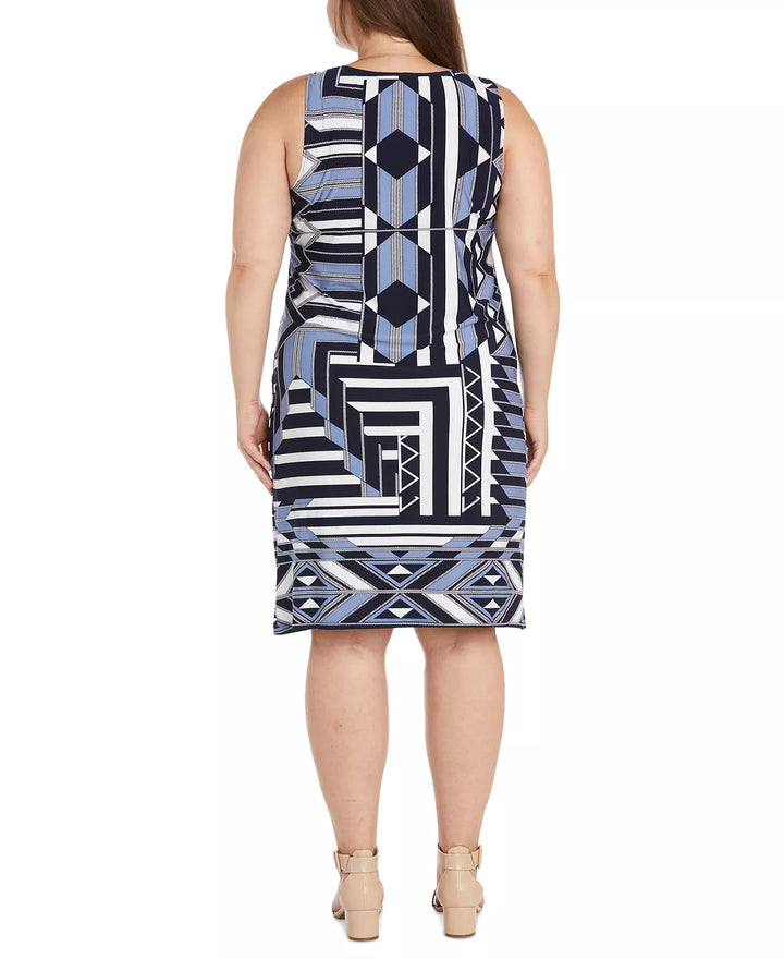 R & M Richards Plus Size 3/4-Sleeve Jacket and Printed Dress
