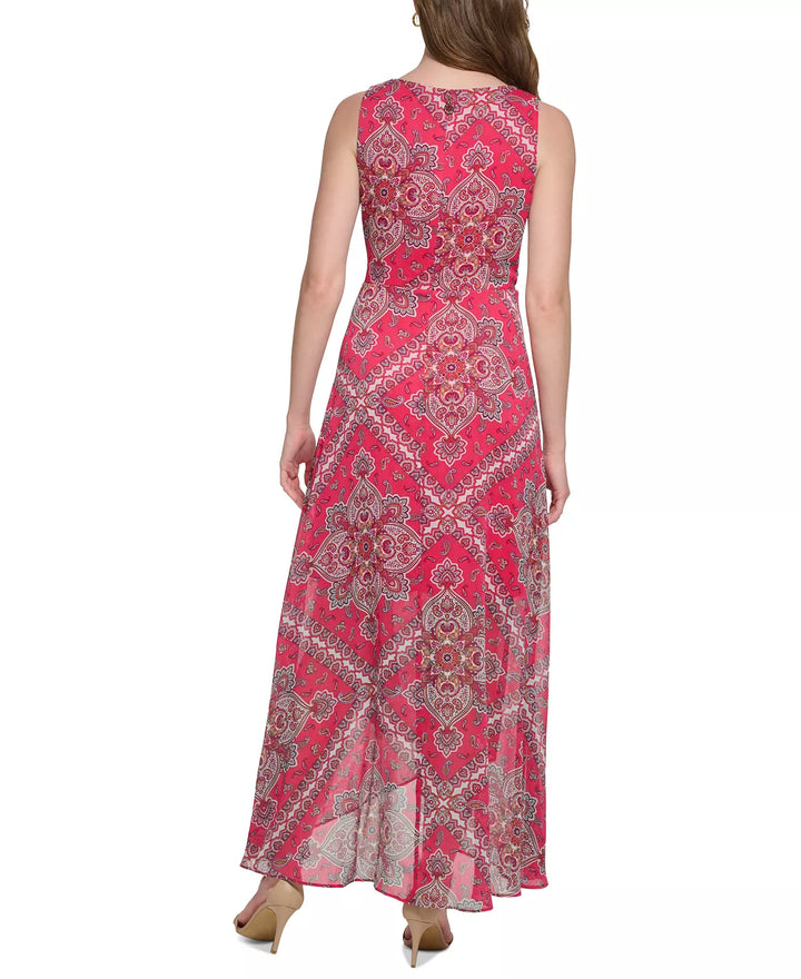 Tommy Hilfiger Women's Surplice Paisley Maxi Dress