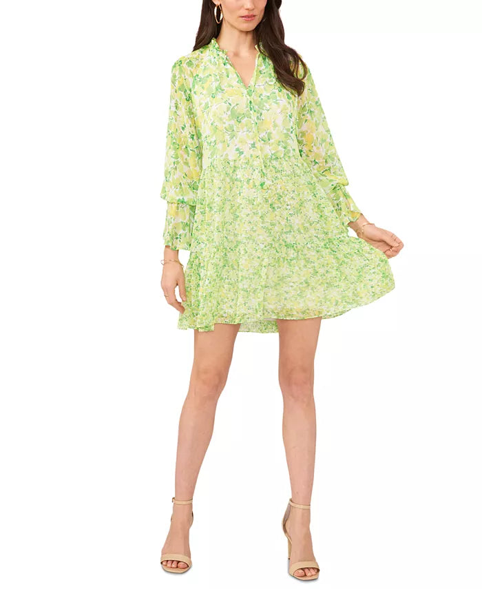 Vince Camuto Long Sleeve Tassel Peasant Dress