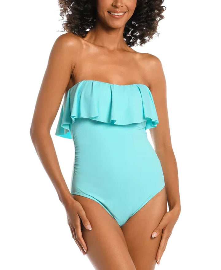 La Blanca Ruffled Bandeau One Piece Swimsuit