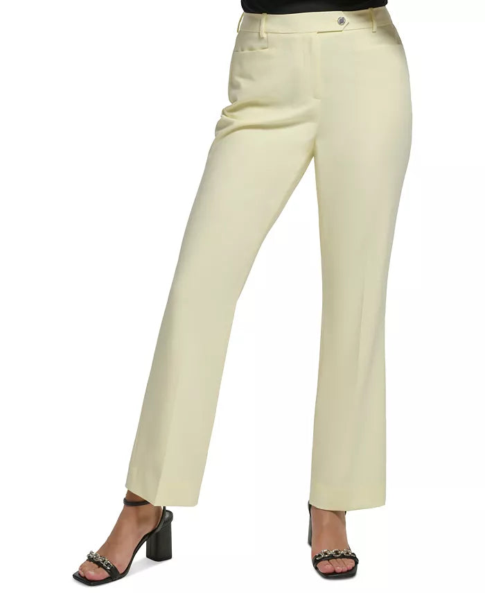 Calvin Klein Petite Solid Lux Straight-Leg Modern-Fit Pants