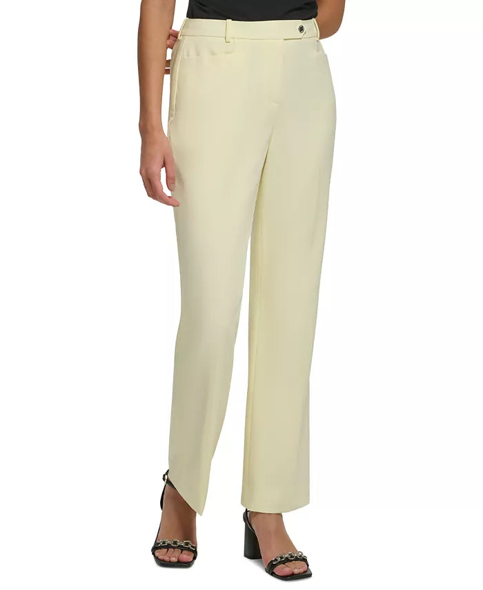 Calvin Klein Petite Solid Lux Straight-Leg Modern-Fit Pants
