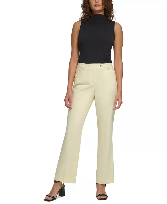 Calvin Klein Petite Solid Lux Straight-Leg Modern-Fit Pants