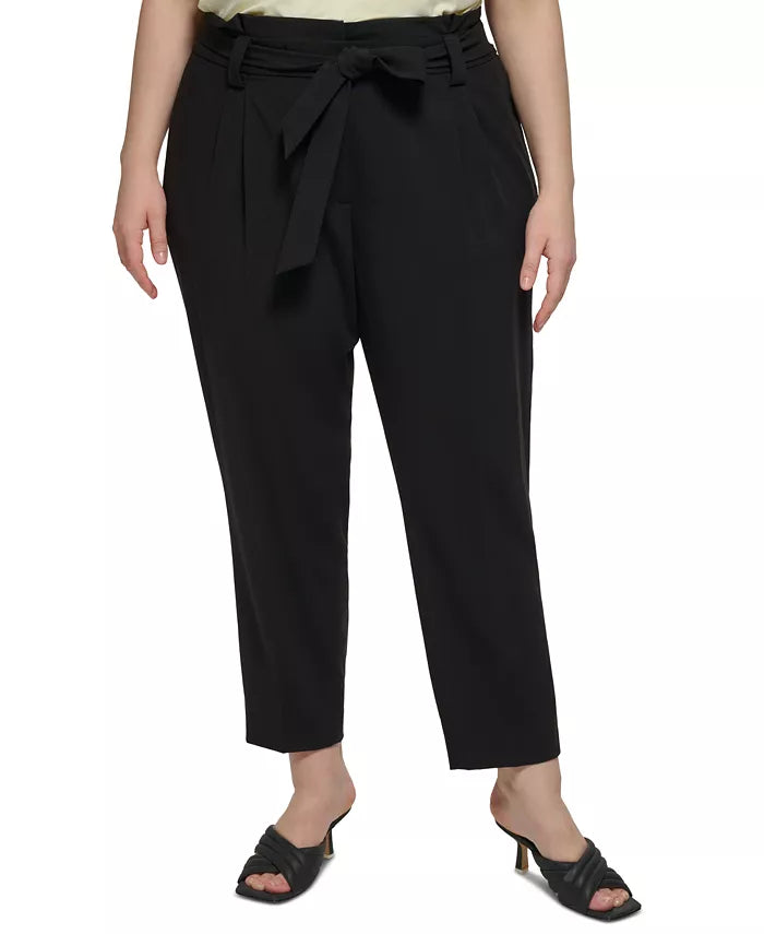 Calvin Klein Plus Size Tie-Waist Pants