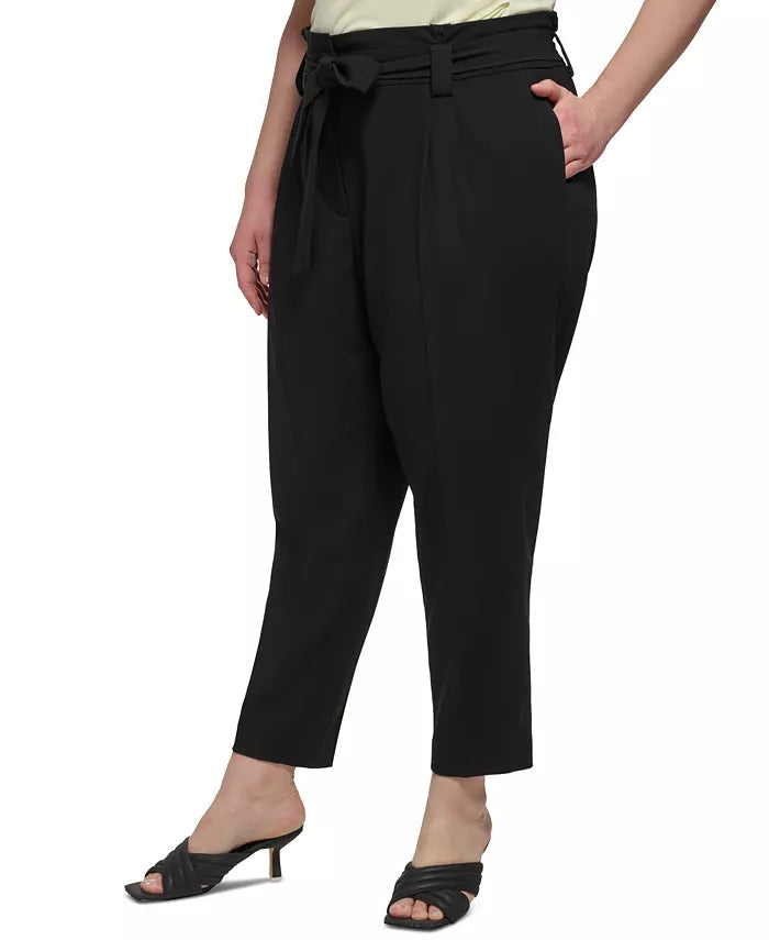 Calvin Klein Plus Size Tie-Waist Pants